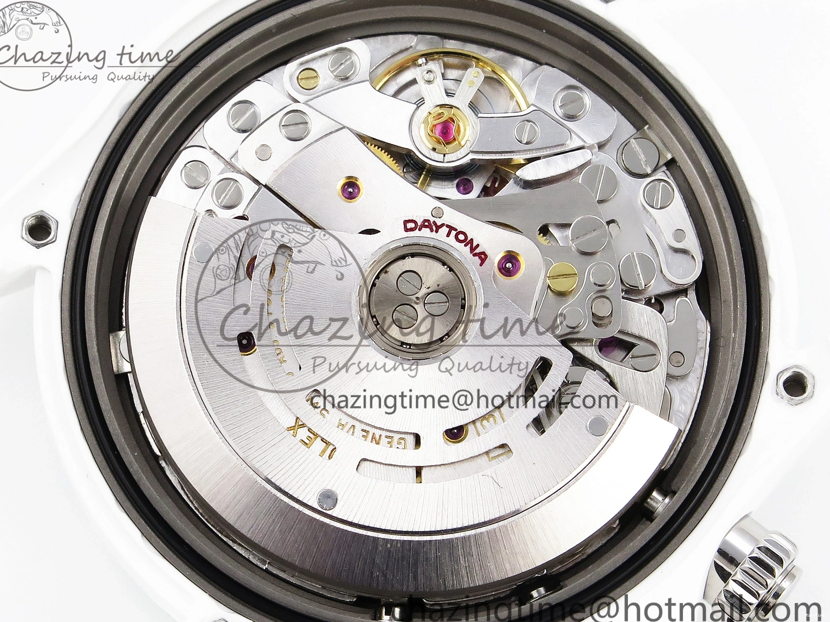 MiroTime 0203 MoistureWicking Daytona AET White Ceramic Case and Bracelet Green Dial SA4130 V 1891